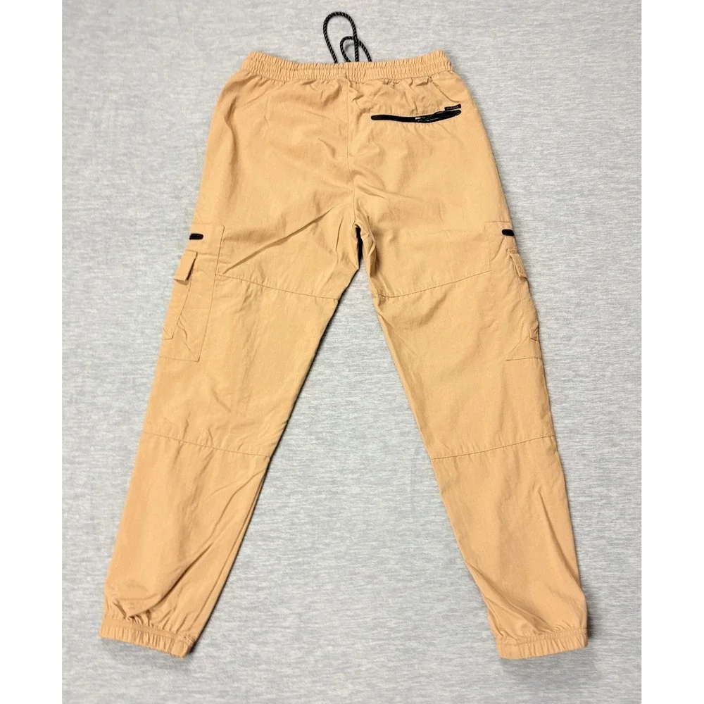 PacSun Relaxed Jogger Mens Small Tan Khak3i Cargo Pants Nylon Utility